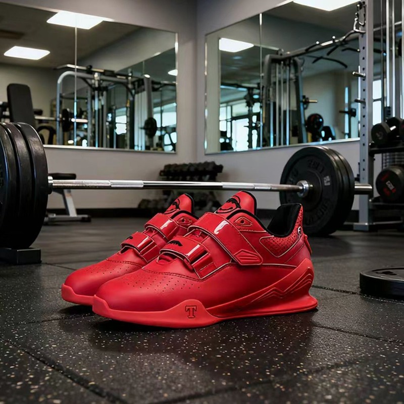 Weightlifting Shoes - 超クールなウェイトリフティング用スニーカー。メンズ、大きいサイズ47。スクワットシューズ。滑り止め加工。ハードプルシューズ。面ファスナー式。スポーツシューズ。