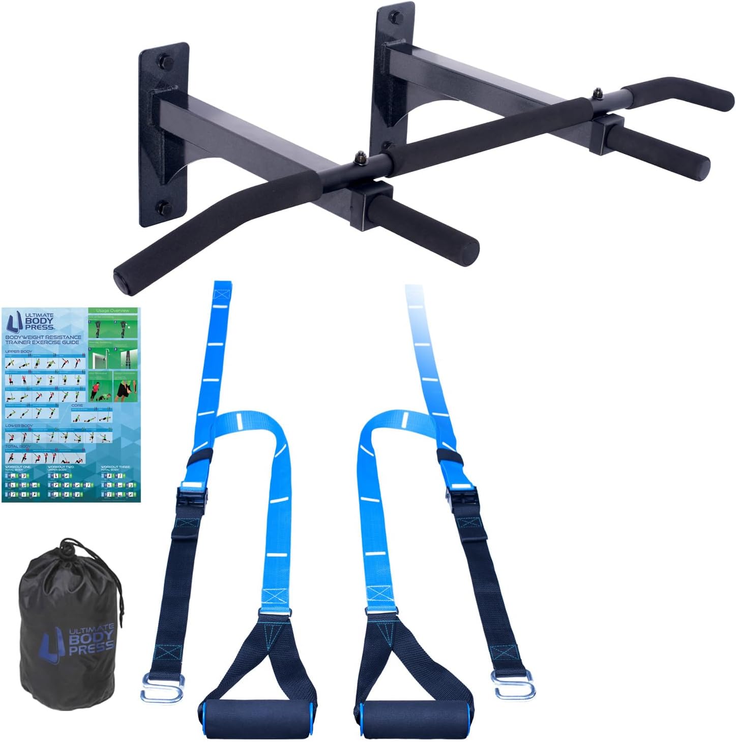 Pull Up Bar - 壁に取り付け可能な懸垂バー。設置スペースを確保しやすく、16インチ間隔の柱に対応。