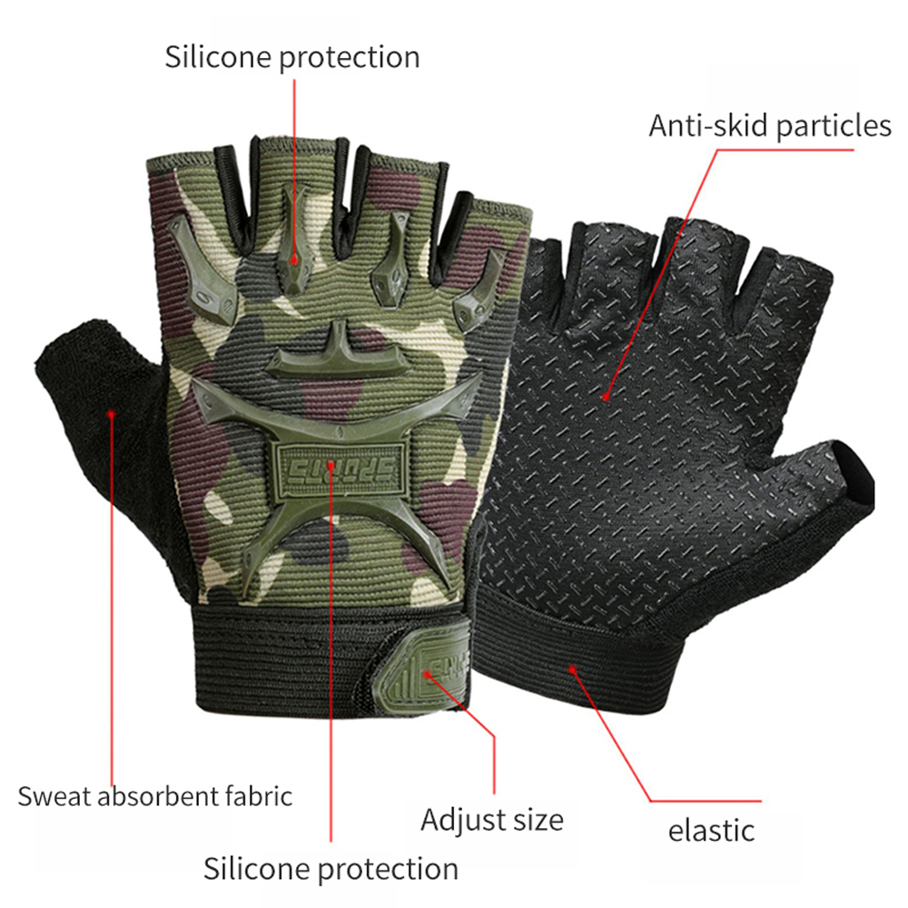1 ペア子供用スポーツグローブ、ハーフフィンガーグローブ子供 - Weightlifting Gloves のレビューと価格
