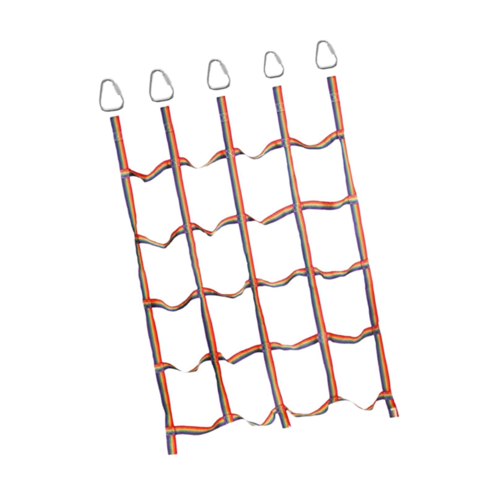 子供用クライミングネット、レインボーロープラダー、屋外用プレ - Rope Climb のレビューと価格