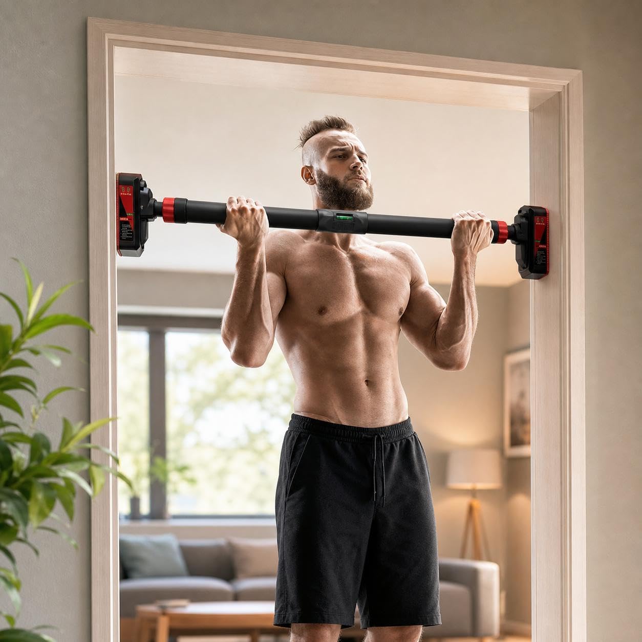 ドア枠に取り付け可能な懸垂バー。安全ロック付きで、自宅での上 - Pull Up Bar のレビューと価格