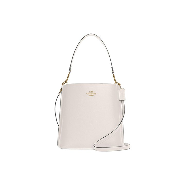 COACH Mollie ソリッドカラーレザーバケットバッグ - Chalk Bag のレビューと価格
