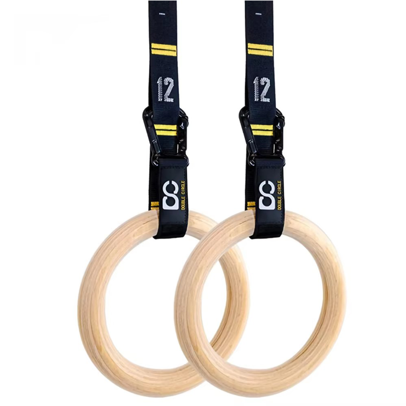 32mm木製体操リング、迅速に調整可能な番号付きストラップ付 - Gymnastic Ring のレビューと価格